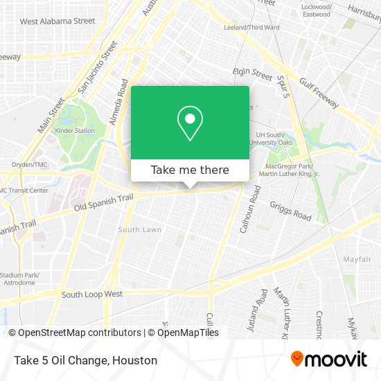 Take 5 Oil Change map