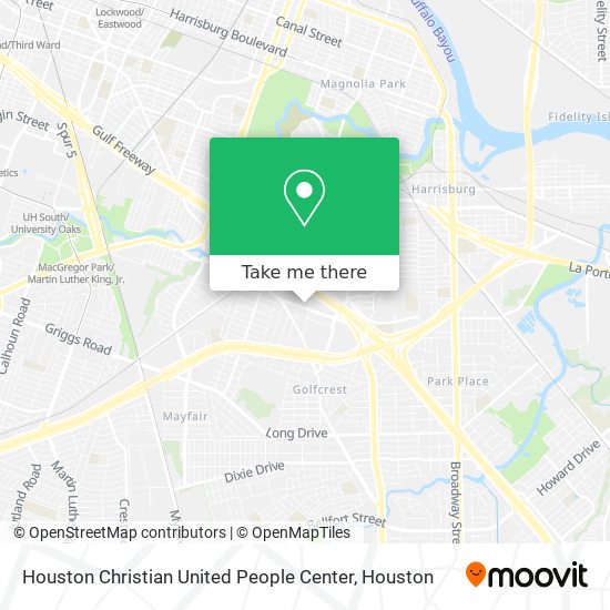 Houston Christian United People Center map