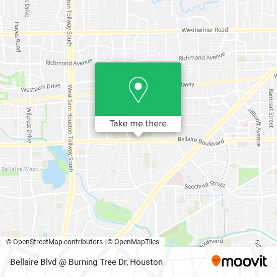 Mapa de Bellaire Blvd @ Burning Tree Dr