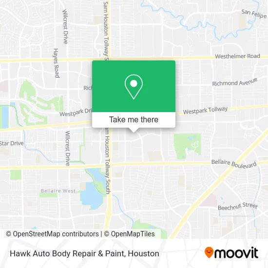 Hawk Auto Body Repair & Paint map