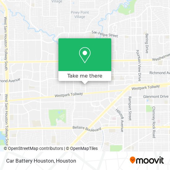 Car Battery Houston map
