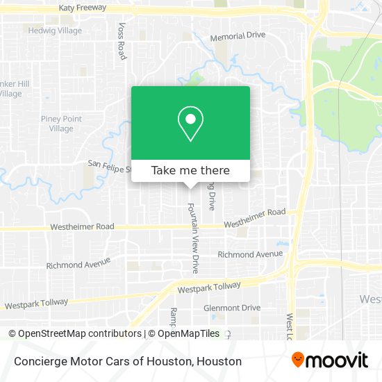 Concierge Motor Cars of Houston map