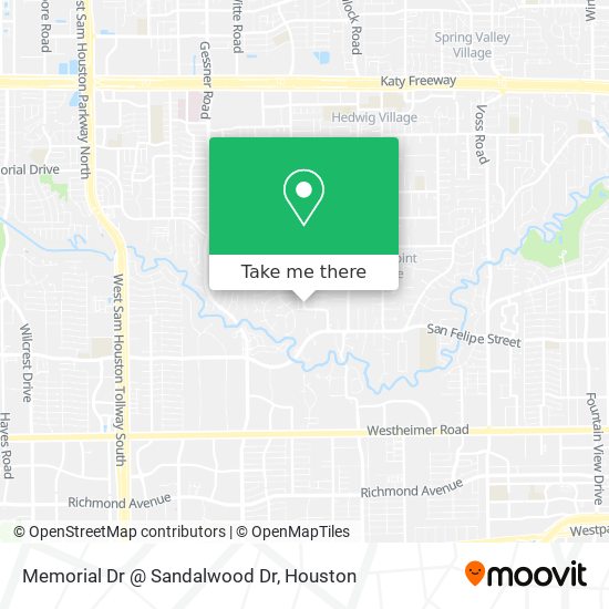 Memorial Dr @ Sandalwood Dr map