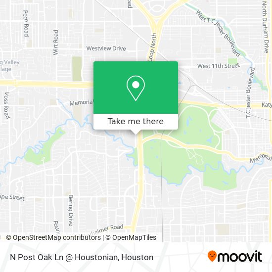 N Post Oak Ln @ Houstonian map