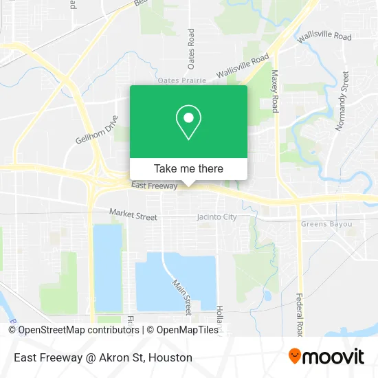 East Freeway @ Akron St map