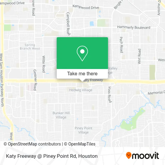 Mapa de Katy Freeway @ Piney Point Rd