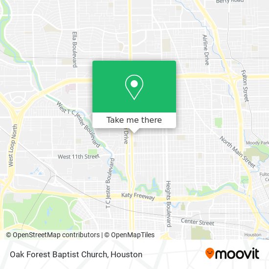 Oak Forest Baptist Church map