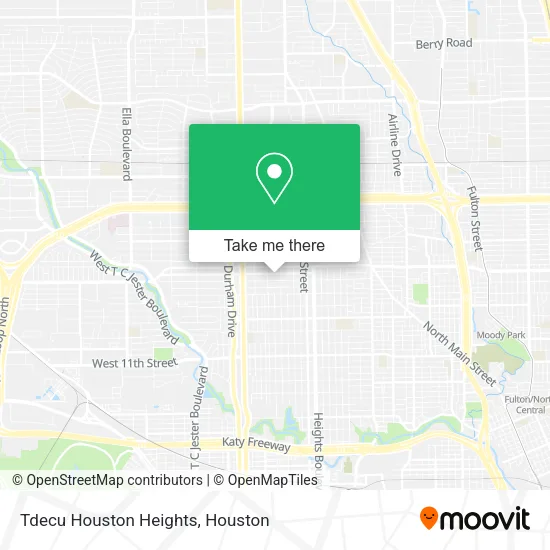 Mapa de Tdecu Houston Heights