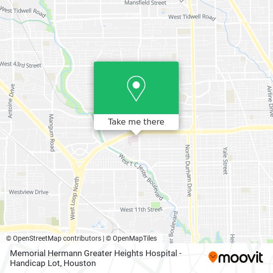 Memorial Hermann Greater Heights Hospital - Handicap Lot map