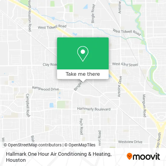 Hallmark One Hour Air Conditioning & Heating map
