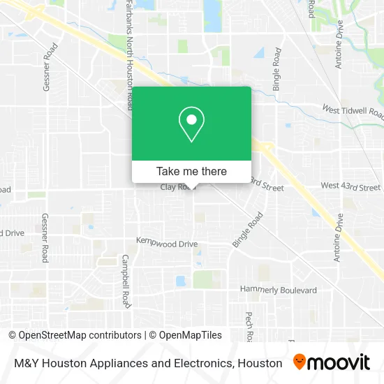 M&Y Houston Appliances and Electronics map