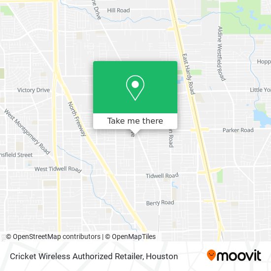 Mapa de Cricket Wireless Authorized Retailer