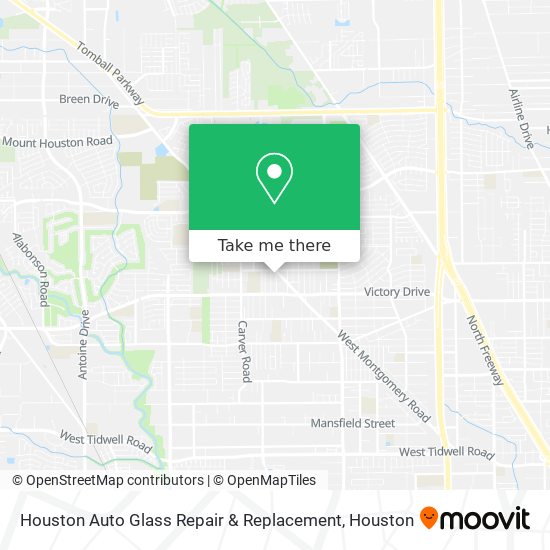 Mapa de Houston Auto Glass Repair & Replacement
