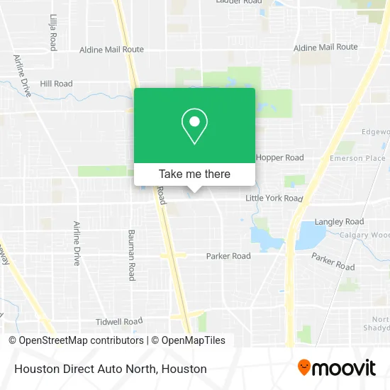 Mapa de Houston Direct Auto North
