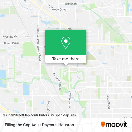 Filling the Gap Adult Daycare map