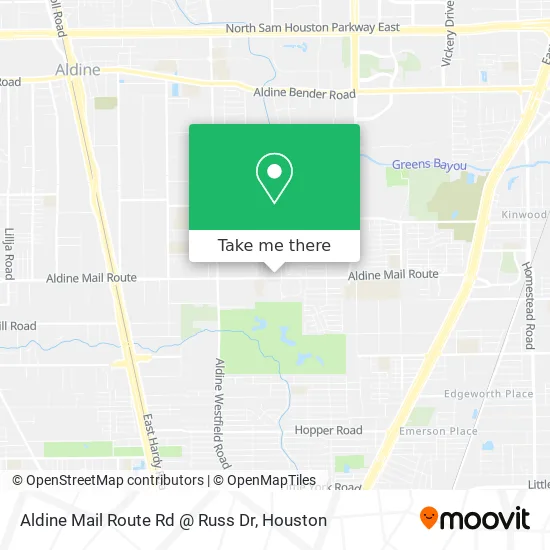 Aldine Mail Route Rd @ Russ Dr map