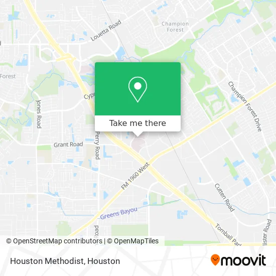 Houston Methodist map