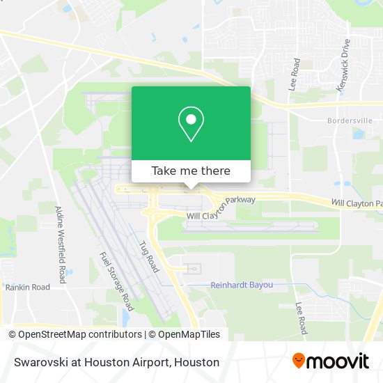 Swarovski at Houston Airport map