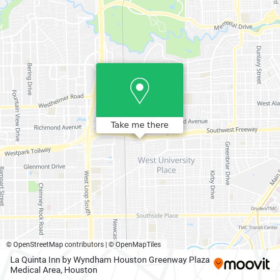 La Quinta Inn by Wyndham Houston Greenway Plaza Medical Area map