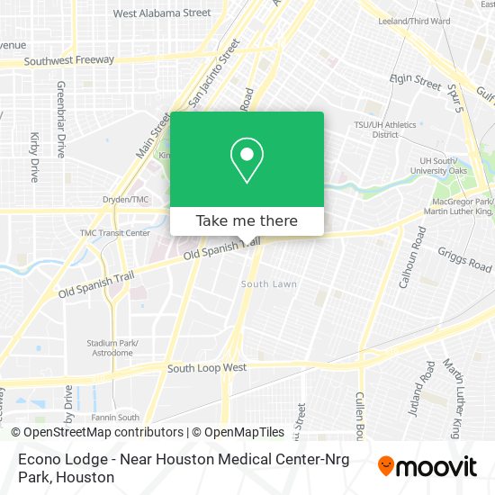 Econo Lodge - Near Houston Medical Center-Nrg Park map