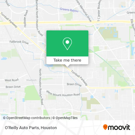 O'Reilly Auto Parts map