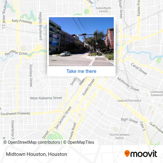 Midtown Houston map