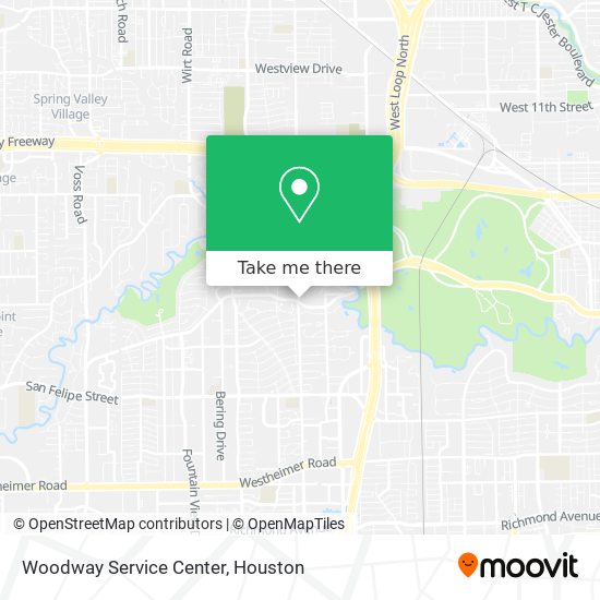 Woodway Service Center map