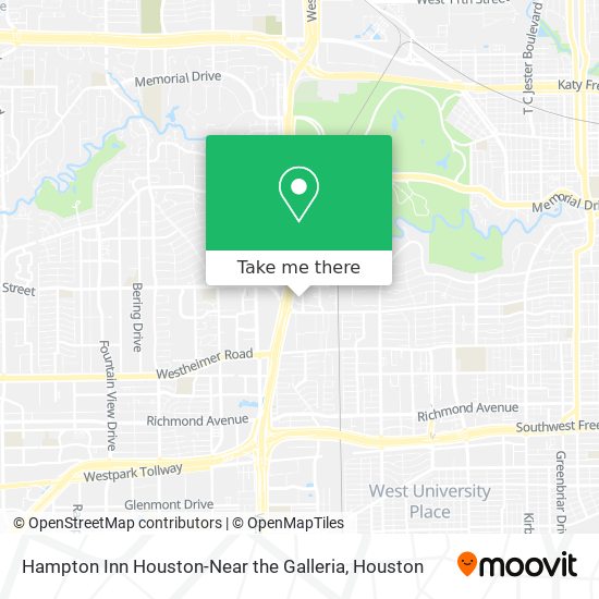 Mapa de Hampton Inn Houston-Near the Galleria