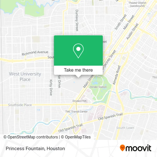 Princess Fountain map