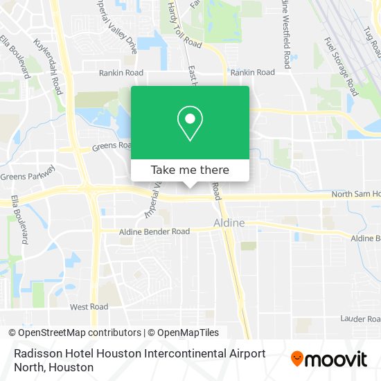 Radisson Hotel Houston Intercontinental Airport North map