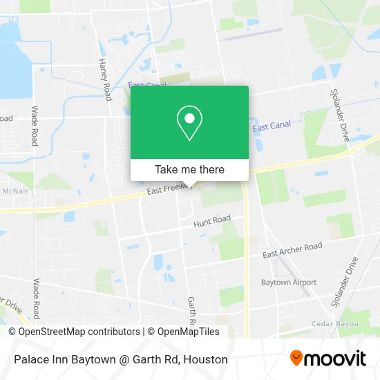 Palace Inn Baytown @ Garth Rd map