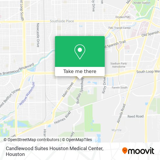 Candlewood Suites Houston Medical Center map