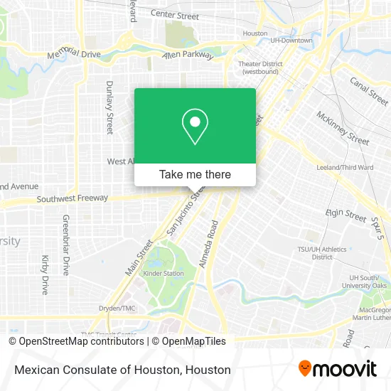 Mexican Consulate of Houston map