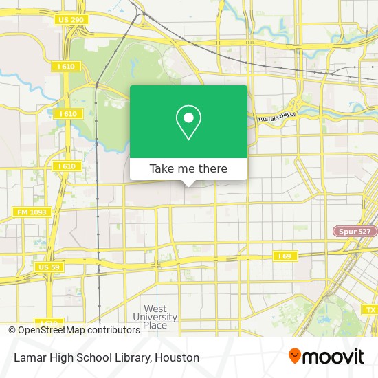 Lamar High School Library map