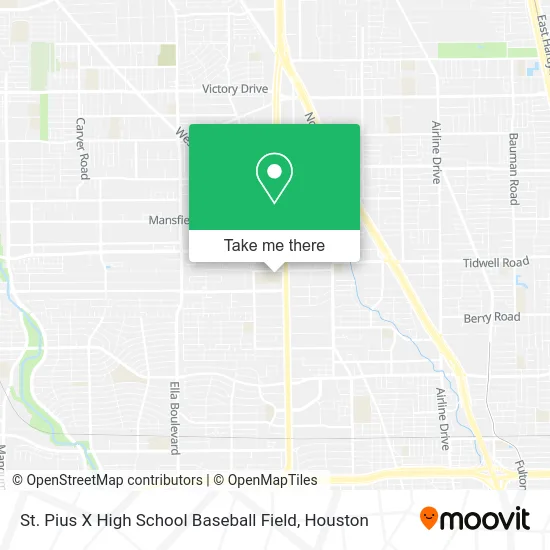 St. Pius X High School Baseball Field map