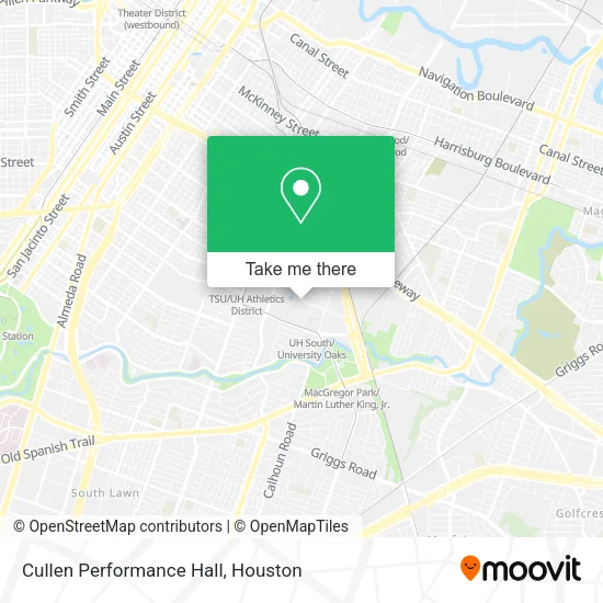 Mapa de Cullen Performance Hall