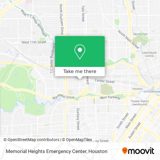 Memorial Heights Emergency Center map