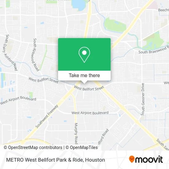 METRO West Bellfort Park & Ride map