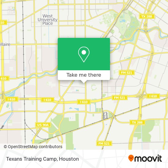 Texans Training Camp map