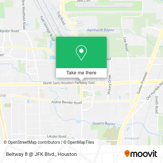 Beltway 8 @ JFK Blvd. map