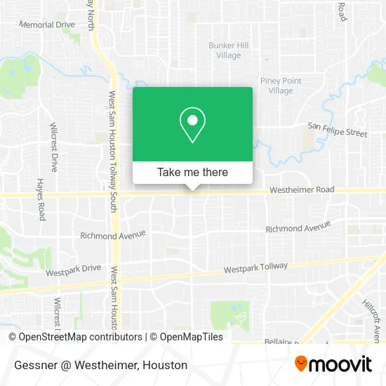 Mapa de Gessner @ Westheimer