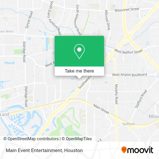 Main Event Entertainment map