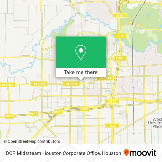 Mapa de DCP Midstream Houston Corporate Office