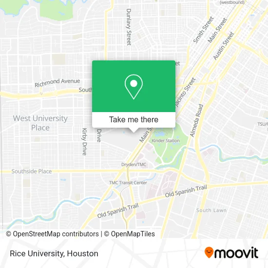 Rice University map
