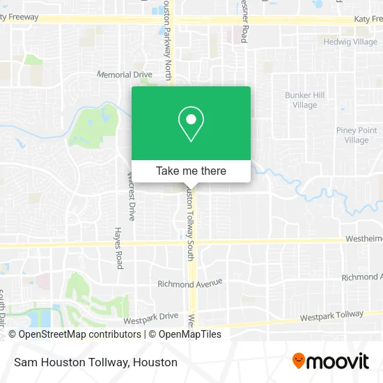 Mapa de Sam Houston Tollway