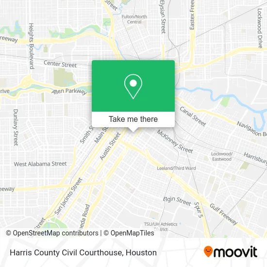 Harris County Civil Courthouse map