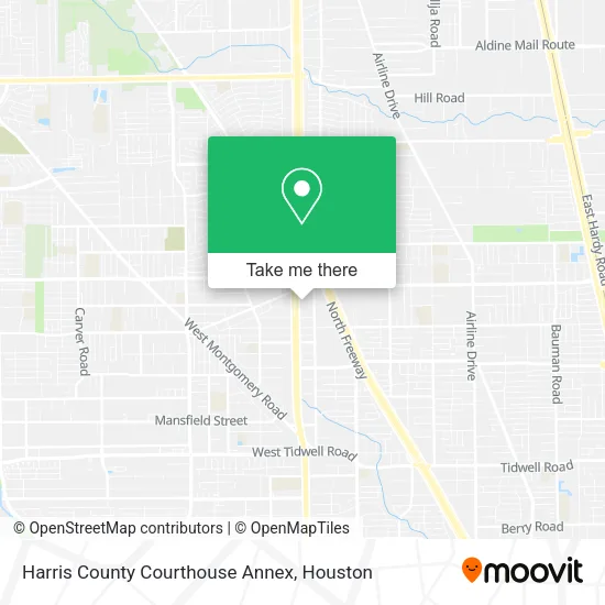 Harris County Courthouse Annex map