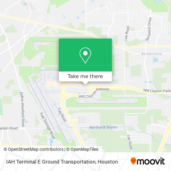 IAH Terminal E Ground Transportation map