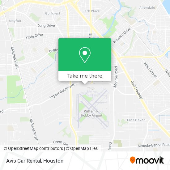 Mapa de Avis Car Rental