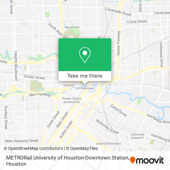 METRORail University of Houston-Downtown Station map